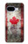 S2490 カナダメープルリーフ旗 Canada Maple Leaf Flag Texture Google Pixel 9a バックケース、フリップケース・カバー