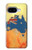 S2494 オーストラリア国旗地図ロックテクスチャ Australia Flag Map Rock Texture Google Pixel 9a バックケース、フリップケース・カバー