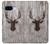 S2505 トナカイ古い木材グラフィックプリント Reindeer Head Old Wood Texture Graphic Printed Google Pixel 9a バックケース、フリップケース・カバー