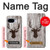 S2505 トナカイ古い木材グラフィックプリント Reindeer Head Old Wood Texture Graphic Printed Google Pixel 9a バックケース、フリップケース・カバー