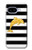 S2882 黒と白のストライプ ゴールドドルフィン Black and White Striped Gold Dolphin Google Pixel 9a バックケース、フリップケース・カバー