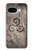 S2892 三脚巴シンボル Triskele Symbol Stone Texture Google Pixel 9a バックケース、フリップケース・カバー