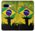 S2981 ブラジルサッカー Brazil Football Soccer Map Flag Google Pixel 9a バックケース、フリップケース・カバー