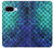 S3047 緑人魚のスケール Green Mermaid Fish Scale Google Pixel 9a バックケース、フリップケース・カバー
