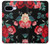 S3112 黒バラ パターン Rose Floral Pattern Black Google Pixel 9a バックケース、フリップケース・カバー