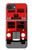 S2058 英国のダブルデッカーバスミニマリスト England British Double Decker Bus Minimalist iPhone 16e, 17e バックケース、フリップケース・カバー