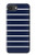 S2767 ネイビーホワイトストライプ Navy White Striped iPhone 16e, 17e バックケース、フリップケース・カバー