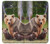 S3558 くまの家族 Bear Family iPhone 16e, 17e バックケース、フリップケース・カバー