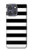 S1596 黒と白のストライプ Black and White Striped Motorola Moto G Power (2025) バックケース、フリップケース・カバー