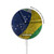 S3297 ブラジルの旗ビンテージフットボールのグラフィック Brazil Flag Vintage Football Graphic iPhone 16 15 14 13 12用MagSafe 15W対応磁気ワイヤレス充電パッド
