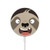 S3855 ナマケモノの顔の漫画 Sloth Face Cartoon iPhone 16 15 14 13 12用MagSafe 15W対応磁気ワイヤレス充電パッド