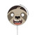 S3855 ナマケモノの顔の漫画 Sloth Face Cartoon iPhone 16 15 14 13 12用MagSafe 15W対応磁気ワイヤレス充電パッド