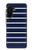 S2767 ネイビーホワイトストライプ Navy White Striped Samsung Galaxy A26 バックケース、フリップケース・カバー