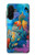 S3227 水中の世界の漫画 Underwater World Cartoon Samsung Galaxy A26 バックケース、フリップケース・カバー