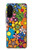 S3281 カラフルなヒッピーの花のパターン Colorful Hippie Flowers Pattern Samsung Galaxy A26 バックケース、フリップケース・カバー