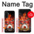 S1431 スカル ドラム ファイア ロック音楽 Skull Drum Fire Rock Samsung Galaxy A36 バックケース、フリップケース・カバー