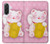 S3025 招き猫 Pink Maneki Neko Lucky Cat Samsung Galaxy A36 バックケース、フリップケース・カバー
