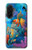 S3227 水中の世界の漫画 Underwater World Cartoon Samsung Galaxy A36 バックケース、フリップケース・カバー