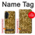 S3388 ゴールドラメグラフィックプリント Gold Glitter Graphic Print Samsung Galaxy A36 バックケース、フリップケース・カバー