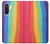 S3799 かわいい縦水彩レインボー Cute Vertical Watercolor Rainbow Samsung Galaxy A36 バックケース、フリップケース・カバー