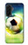 S3844 輝くサッカー サッカーボール Glowing Football Soccer Ball Samsung Galaxy A36 バックケース、フリップケース・カバー