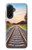 S3866 鉄道直線線路 Railway Straight Train Track Samsung Galaxy A36 バックケース、フリップケース・カバー