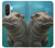 S3871 かわいい赤ちゃんカバ カバ Cute Baby Hippo Hippopotamus Samsung Galaxy A36 バックケース、フリップケース・カバー