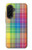 S3942 LGBTQ レインボーチェック柄タータンチェック LGBTQ Rainbow Plaid Tartan Samsung Galaxy A36 バックケース、フリップケース・カバー