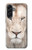 S2399 ホワイトライオンの顔 White Lion Face Samsung Galaxy A56 バックケース、フリップケース・カバー