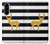 S2794 黒と白のストライプ 金の鹿 Black and White Striped Deer Gold Sparkles Samsung Galaxy A56 バックケース、フリップケース・カバー