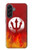 S2803 火災レッドデビル槍シンボル Fire Red Devil Spear Symbol Samsung Galaxy A56 バックケース、フリップケース・カバー