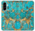 S2906 アクアターコイズ宝石グラフィックプリント Aqua Turquoise Stone Samsung Galaxy A56 バックケース、フリップケース・カバー