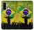 S2981 ブラジルサッカー Brazil Football Soccer Map Flag Samsung Galaxy A56 バックケース、フリップケース・カバー