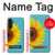 S3039 ひまわり Vintage Sunflower Blue Samsung Galaxy A56 バックケース、フリップケース・カバー