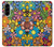 S3281 カラフルなヒッピーの花のパターン Colorful Hippie Flowers Pattern Samsung Galaxy A56 バックケース、フリップケース・カバー