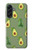 S3285 アボカドパターン Avocado Fruit Pattern Samsung Galaxy A56 バックケース、フリップケース・カバー