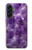 S3713 パープルクォーツアメジストグラフィックプリント Purple Quartz Amethyst Graphic Printed Samsung Galaxy A56 バックケース、フリップケース・カバー
