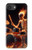 S3985 火の頭蓋骨のドラマー Fire Skull Drummer iPhone 16e, 17e バックケース、フリップケース・カバー