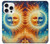 S3966 芸術的な太陽と月 Artistic Sun Moon iPhone 16 pro バックケース、フリップケース・カバー