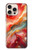 S4012 赤い大理石の金色の静脈 Red Marble Gold Veins iPhone 16 pro max バックケース、フリップケース・カバー