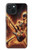 S3984 ギターを弾く火の骸骨 Fire Skeleton Playing Guitar iPhone 15 バックケース、フリップケース・カバー
