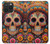 S3999 メキシコスカルの絵画 Mexican Skull Painting iPhone 15 Pro Max バックケース、フリップケース・カバー