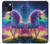 S3977 カラフルなユニコーン Colorful Unicorn iPhone 14 バックケース、フリップケース・カバー S3977 カラフルなユニコーン Colorful Unicorn iPhone 14 バックケース、フリップケース・カバー