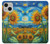 S4019 ひまわり ヴァン・ゴッホ風 Sunflower Van Gogh Style iPhone 13 mini バックケース、フリップケース・カバー S4019 ひまわり ヴァン・ゴッホ風 Sunflower Van Gogh Style iPhone 13 mini バックケース、フリップケース・カバー
