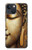 S4022 黄金の仏顔 ヴィンテージ Vintage Buddha Face Golden Style iPhone 13 mini バックケース、フリップケース・カバー