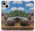 S4031 赤ちゃんカバ  Baby Hippo Hippopotamus Family iPhone 13 mini バックケース、フリップケース・カバー