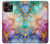 S4001 マルチカラーの抽象画 ライラック エメラルド Multicolored Abstract Lilac Emerald iPhone 13 Pro Max バックケース、フリップケース・カバー