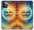 S3966 芸術的な太陽と月 Artistic Sun Moon iPhone 12, iPhone 12 Pro バックケース、フリップケース・カバー