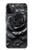 S3969 黒いバラの力強い筆遣い Black Rose Hard Brush Stroke iPhone 12, iPhone 12 Pro バックケース、フリップケース・カバー