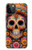 S3999 メキシコスカルの絵画 Mexican Skull Painting iPhone 12, iPhone 12 Pro バックケース、フリップケース・カバー